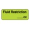 Nevs Fluid Restrictions Label 7/8 x 1-5/8" D-4467 - alternate 1